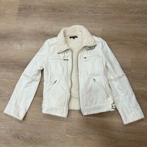 Vintage White Shearling Jacket